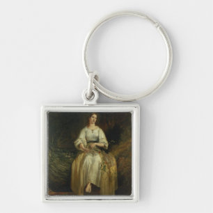 Ophelia, die ihre Girlanden, 1842 (Öl, spinnt auf Schlüsselanhänger