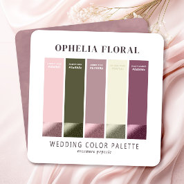 Ophelia Dusty Mauve Wedding Color Palette Card Einladung