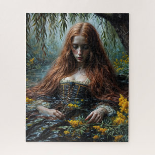 Ophelia im Wasser Originalkunstwerk 
