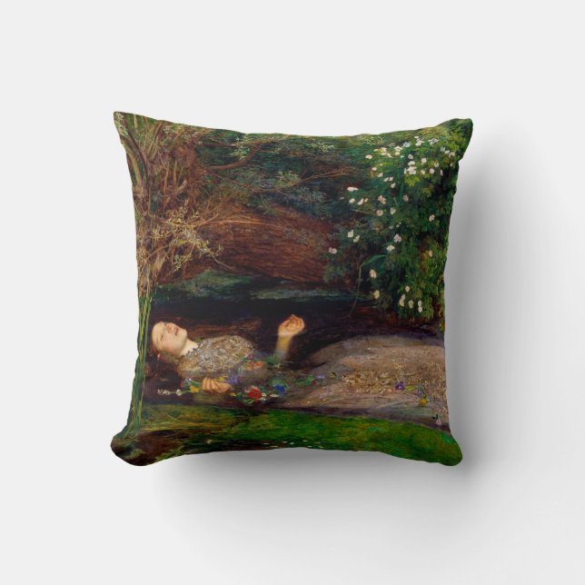 Ophelia, John Everett Millais, 1851-1852 Kissen (Vorderseite)