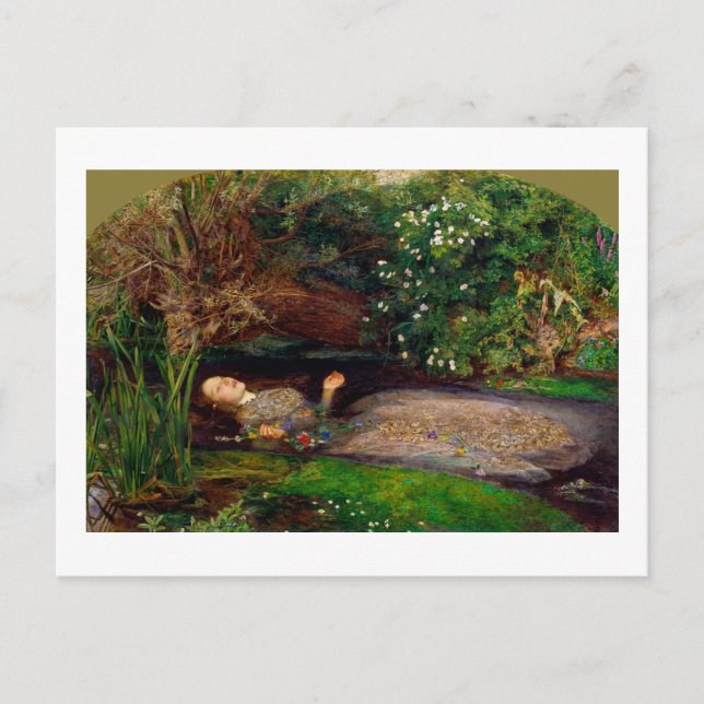 Ophelia, John Everett Millais, 1851-1852 Postkarte (Vorderseite)