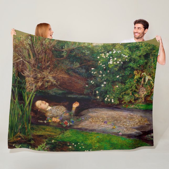 Ophelia, John Everett Millais Fleecedecke (Beispiel)