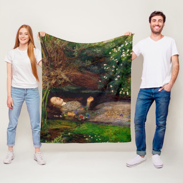 Ophelia, John Everett Millais Fleecedecke (Beispiel)