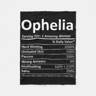 Ophelia Nutrition Personalisiert Name Funny Christ Fleecedecke