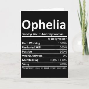 Ophelia Nutrition Personalisierter Name Lustiges C Karte