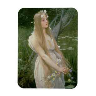 Ophelia (Öl auf Leinwand) Magnet