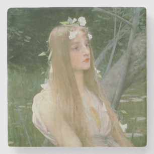 Ophelia (Öl auf Leinwand) Steinuntersetzer