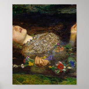 Ophelia Painting by John Everett Millais Poster