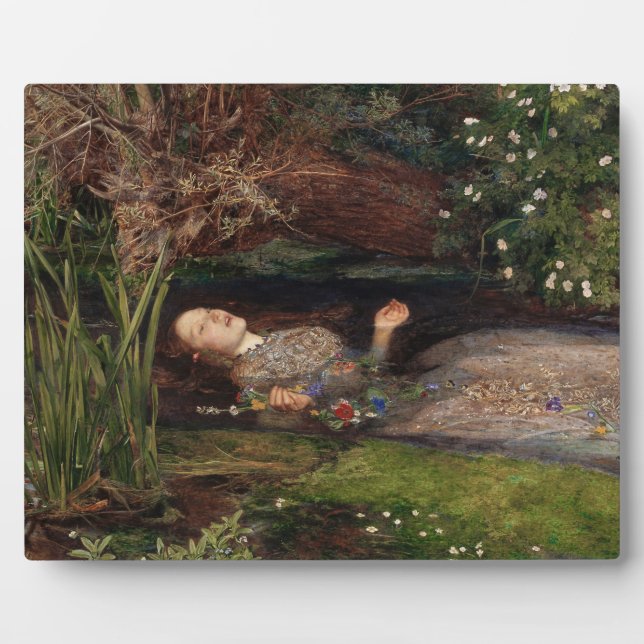 Ophelia von John Everett Millais Fotoplatte (Vorderseite)