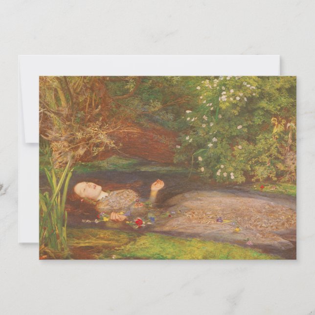 Ophelia von Millais, Vintage Viktorianische Kunst (Vorderseite)