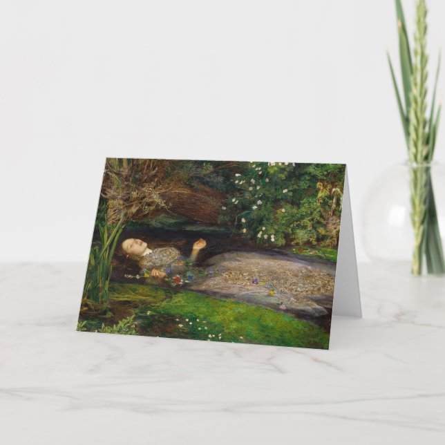 Ophelie, c. 1852 von Sir John Everett Millais Karte (Vorderseite)