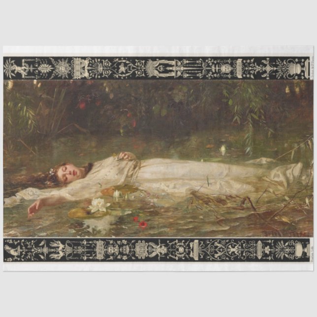 Ophelie im Fluss durch Heyer schweben Seidenpapier (Vorderseite)
