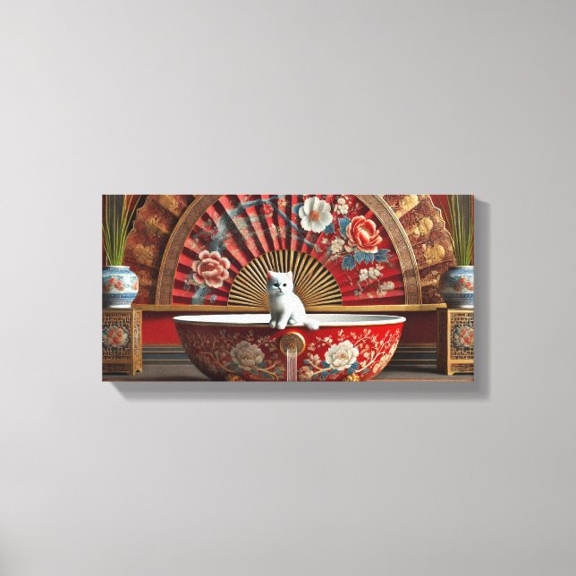 Ophelie nimmt ein Bad Leinwanddruck (Vorderseite)