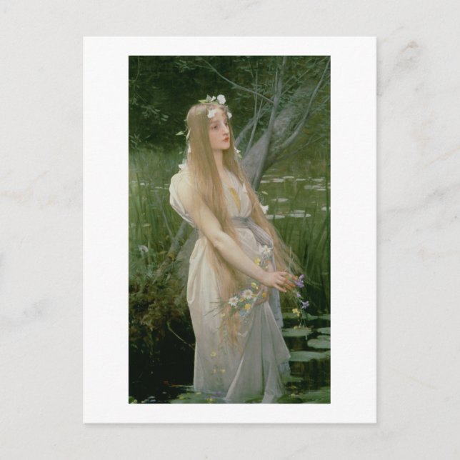 Ophelie (Öl auf Leinwand) Postkarte (Vorderseite)
