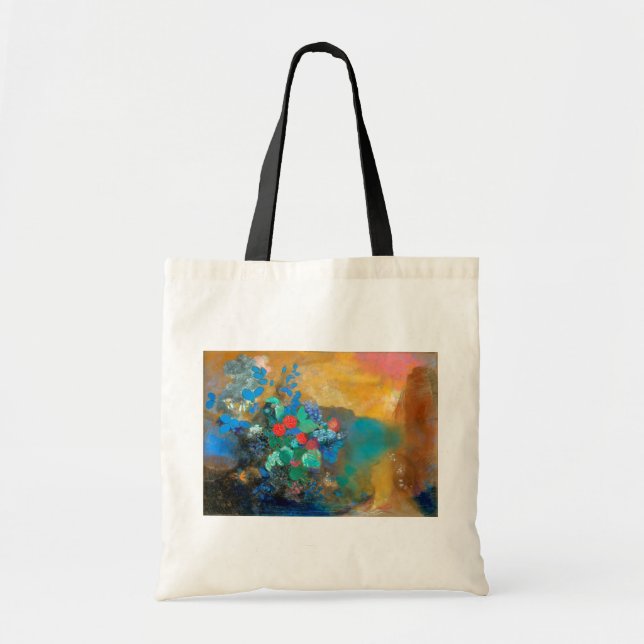 Ophelie unter den Blume, Redon Tragetasche (Vorne)