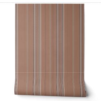 Ophelie Warme Streifen Orange Brown Tapete