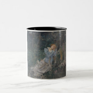 Ophelie (Wehende Frau) (von Jules Bastien-Lepage) Zweifarbige Tasse