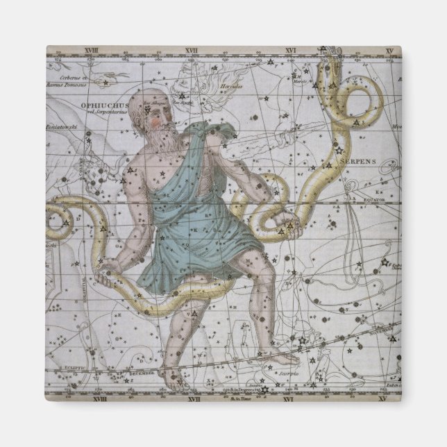 Ophiuchus oder Serpentarius, aus "A Celestial Atla Magnet (Vorne)