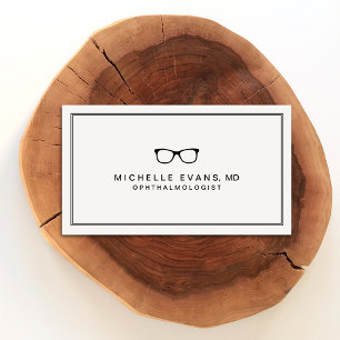 Ophtalmologiste Carte de visite noir et ivoire
