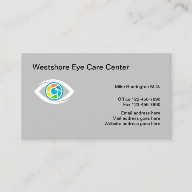 Ophtalmologue Eye Doctor Cartes de visite (Devant)
