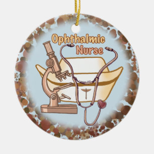 Ophthalmische Krankenkollage Keramik Ornament