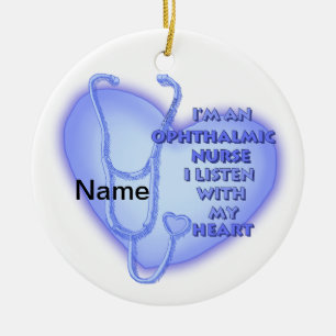 Ophthalmische Krankenschwester Keramik Ornament