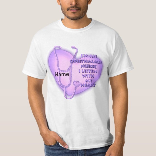 Ophthalmische lila Herzkrankheit T-Shirt (Vorderseite)