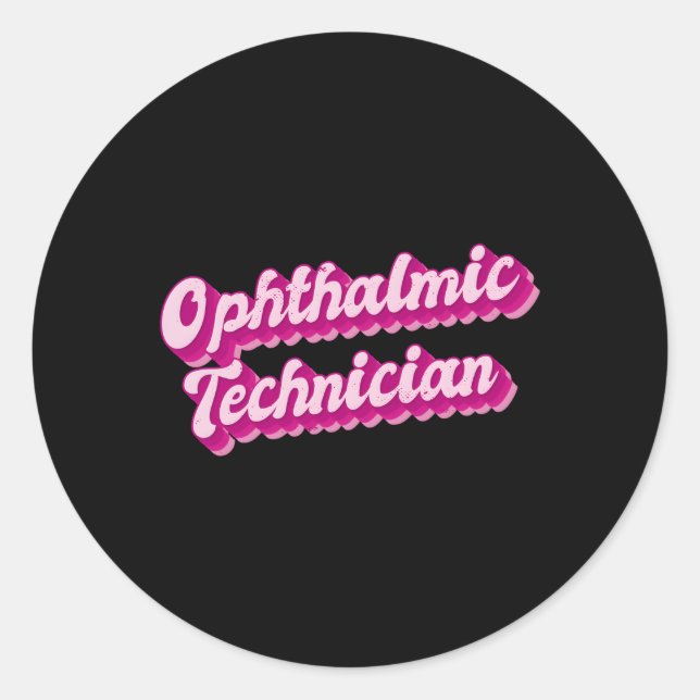 Ophthalmologie Runder Aufkleber (Vorderseite)