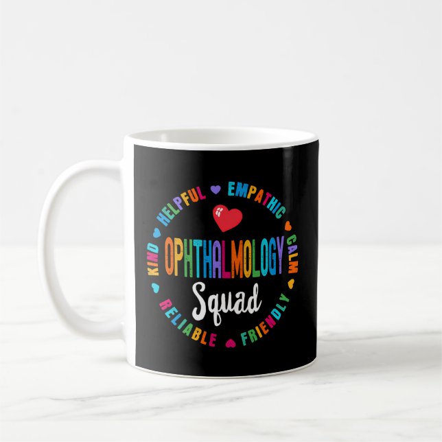 Ophthalmologie Squad Nurse Team Registrierung Kran Kaffeetasse (Links)