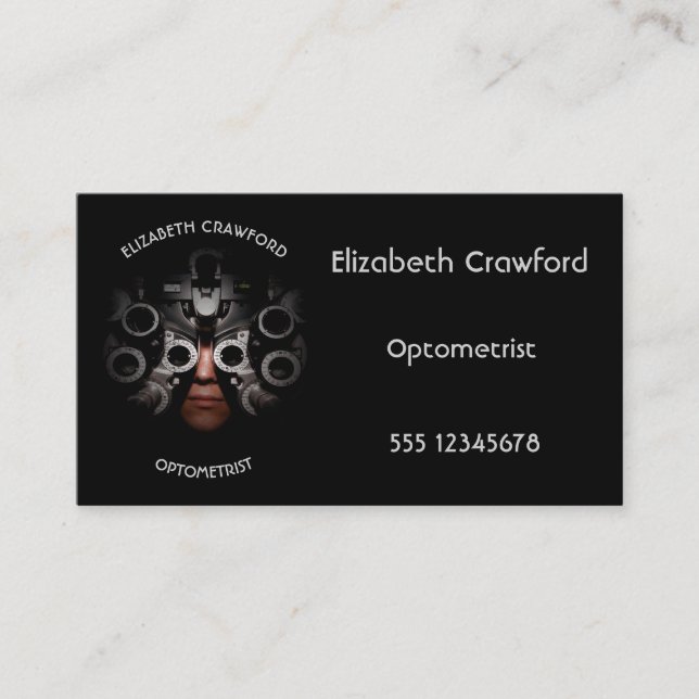 Ophthalmologist-Optometriker-Optiker-Test-Vision Visitenkarte (Vorderseite)