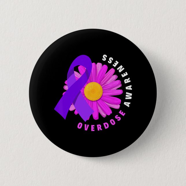 Opioid-Überdosis-Prävention Überdosis-Bewusstsein  Button (Vorderseite)