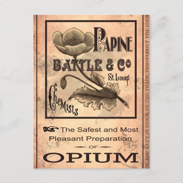 Opium-1883 Postkarte (Vorderseite)