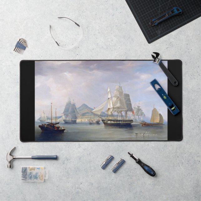 Opium Clipper Ships 1824 Schreibtischunterlage (Arbeitsplatz)