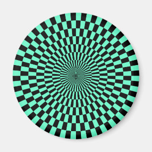 OPkunst - Türkis und Schwarzes Magnet