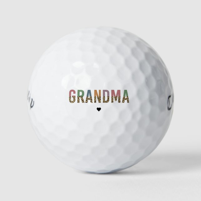 Opma multicolor cheetah leopard typography Gift Golfball (Vorderseite)