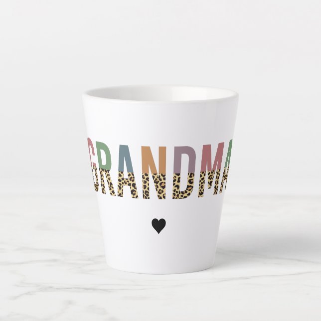 Opma multicolor cheetah leopard typography Gift Milchtasse (Vorderseite)