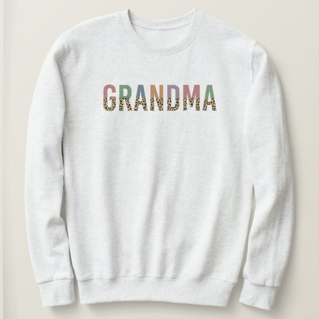 Opma multicolor cheetah leopard typography Gift Sweatshirt (Design vorne)