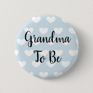 Opma to be Blue Hearts Baby Showbutton Button