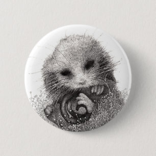 Opossum-Abzeichen Button
