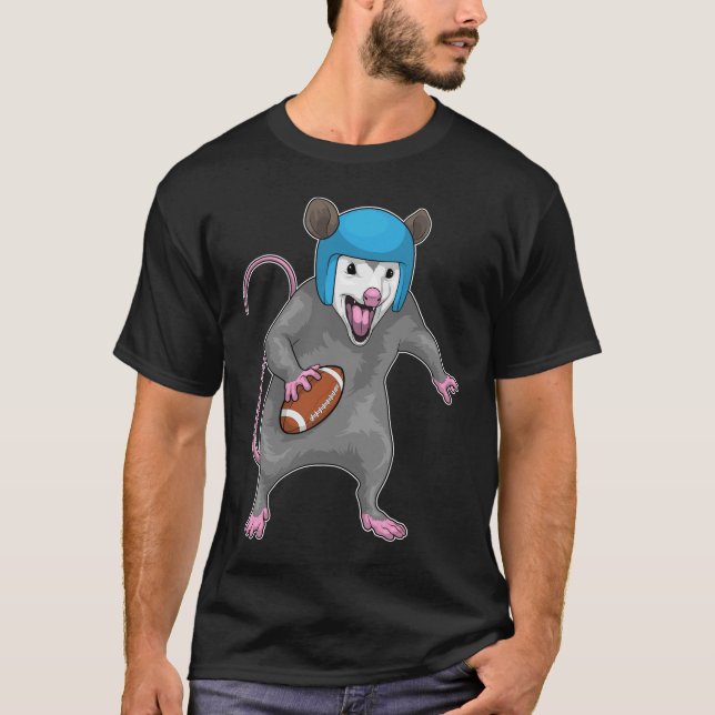 Opossum American Football Sports T-Shirt (Vorderseite)