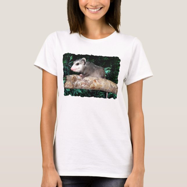 Opossum auf Niederlassung T-Shirt (Vorderseite)