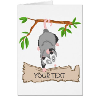 Opossum avec le signe