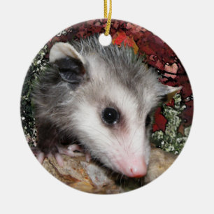 Opossum-Baby Keramik Ornament