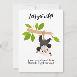 Opossum Birthday Invitation Einladung