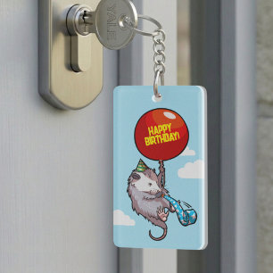 Opossum Capricieux Joyeux Anniversaire ! Ballon Fl
