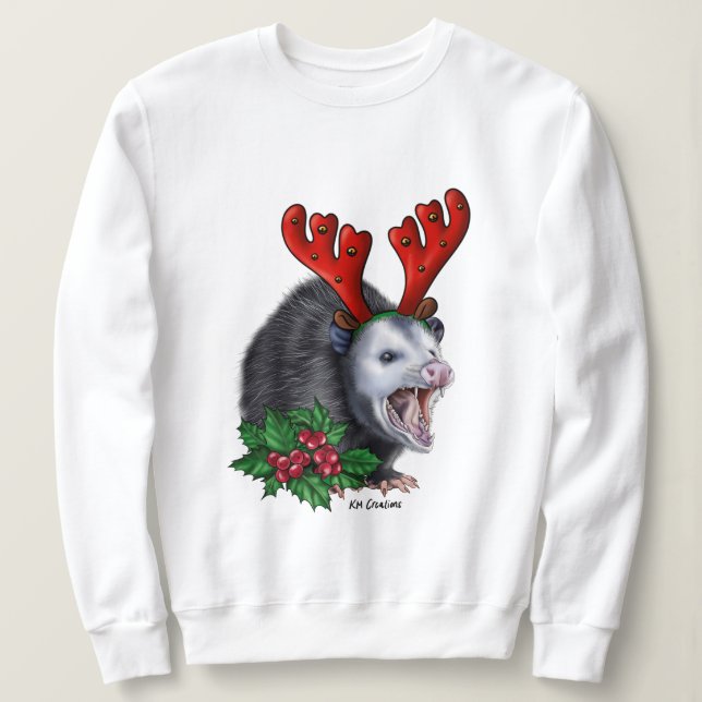 Opossum de vacances - sweatshirt (Design devant)