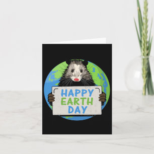 Opossum Frohen Tag der Erde Liebhaber Lustiger Pos Karte