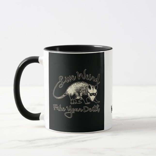 Opossum, gespenstisch leben, Fake Deine Tasse des  (Links)