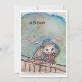 Opossum-Grußkarte Feiertagskarte