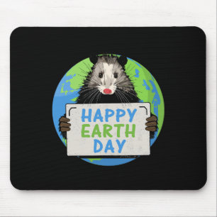 Opossum Happy Earth Day Lovers Funny Possum Mousepad